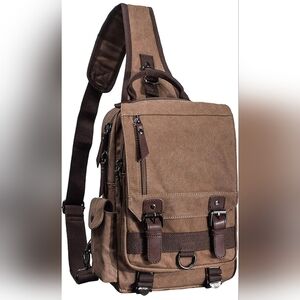 Mygreen Canvas Messenger Sling Backpack